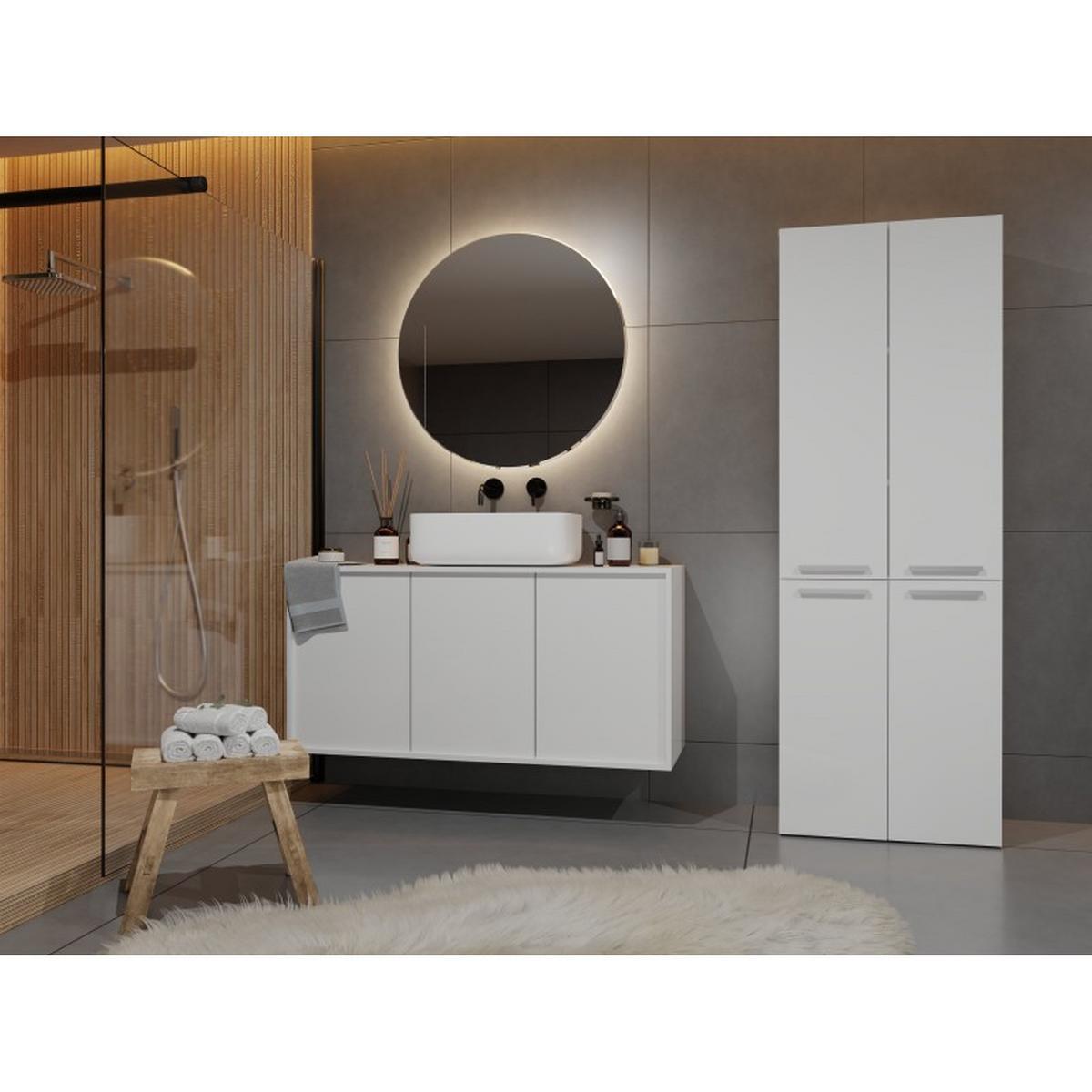 BADEZIMMERSCHRANK Weiß 60/174/30 - Weiß, Holzwerkstoff (60/174/30cm) - RAUMHIRSCH FURNITURE