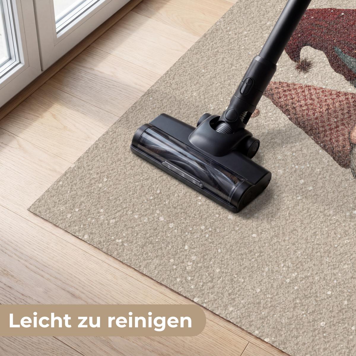 FUSSMATTE Wichtel - Weihnachten - Schnee - Zipfelmützen Türmatte 150x90 cm - Beige, Kunststoff (150/0.4cm) - MuchoWow