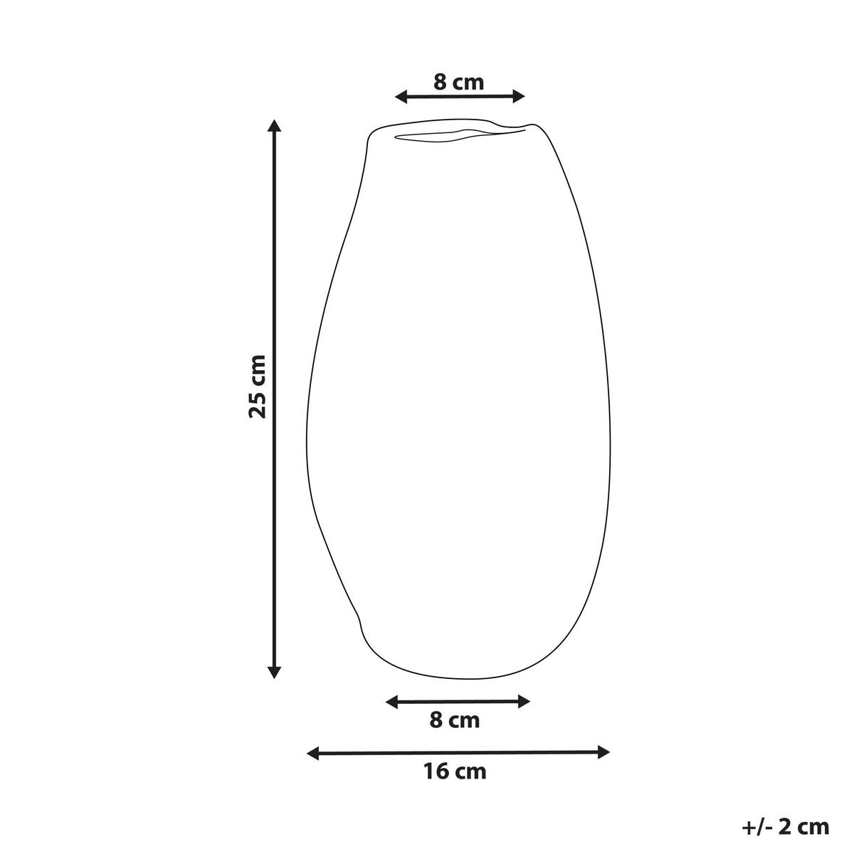 BLUMENVASE Steinzeug beige Batoidea - Beige, Stein (25cm) - Beliani