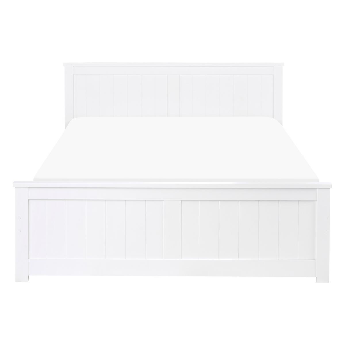 Beliani BETT mit Lattenrost 140/200 Kiefernholz Weiß Sabran online ...