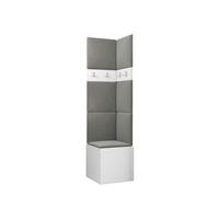 GARDEROBEN-SET Orion XXI - Weiß/Grau, Holzwerkstoff/Kunststoff (42/186/46cm) - MIRJAN24