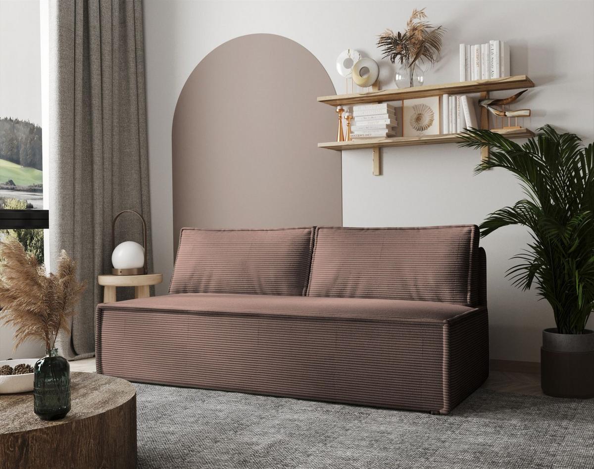 SCHLAFSOFA Amanda In Zoom - Braun, Holzwerkstoff/Textil (200/89/100cm) - Fun Möbel