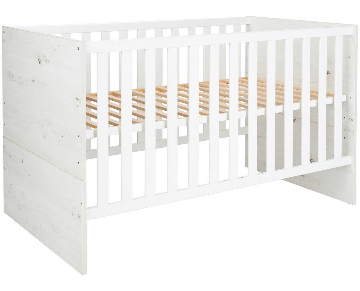 BABYBETT Lavea 70 x 140 cm höhenverstellbar - Weiß, Holzwerkstoff (70/140cm) - arthur berndt
