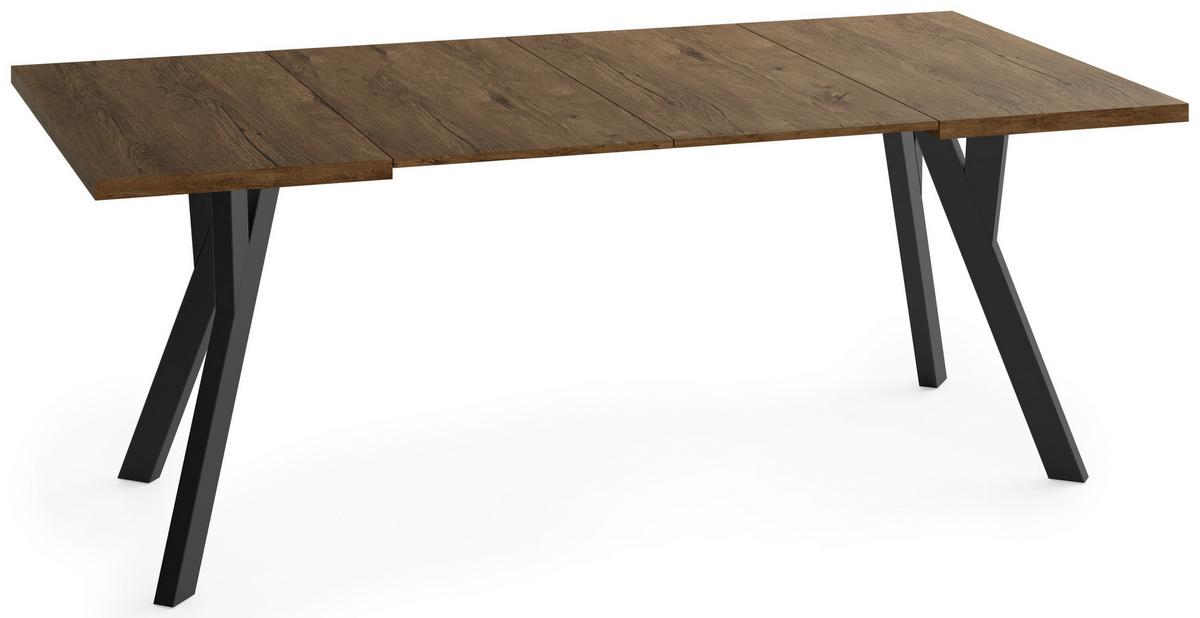WFL GROUP TISCH Clover, Quadratisch, Ausziehbar, mit Schwarzen ...