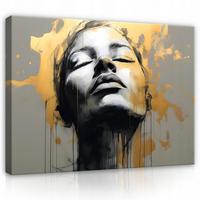 BILDER Abstrakt Frau 60x40 - Multicolor, Holzwerkstoff (60/40cm) - Wallarena
