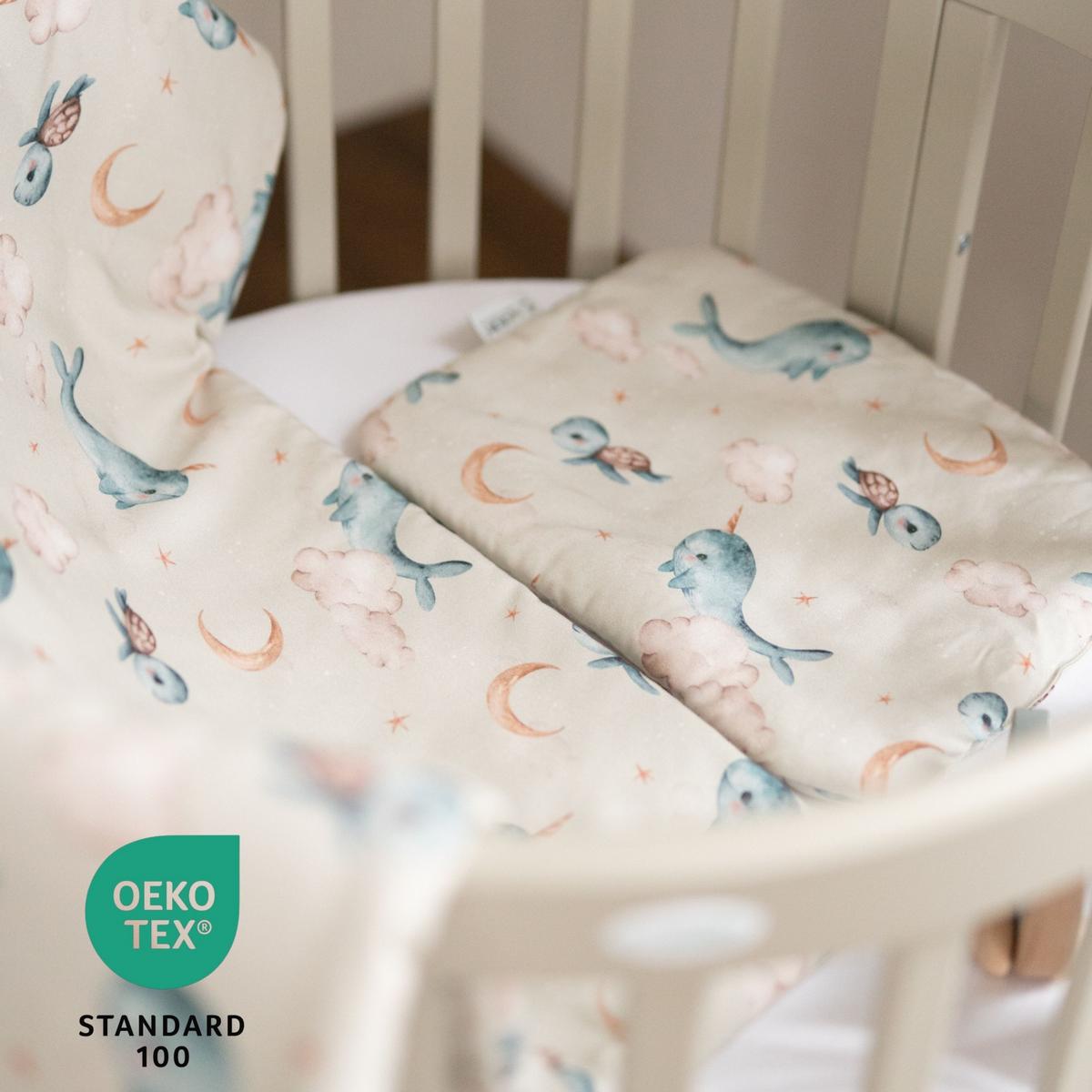BABY Bambus-Bettwäsche Wale - Beige, Textil (75/75cm) - waldin