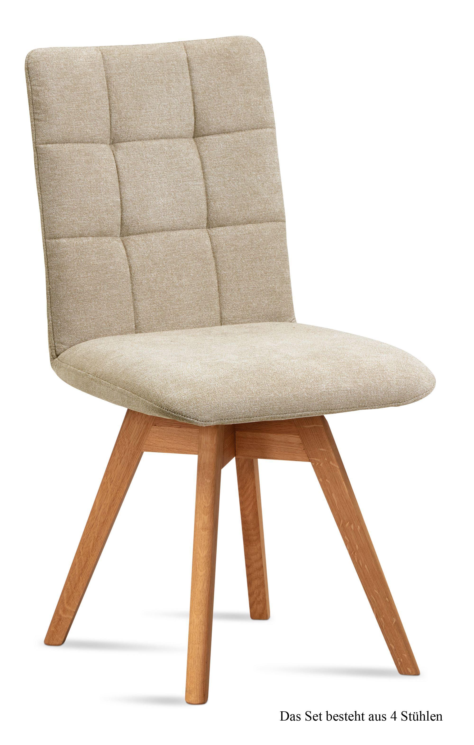 ESSZIMMERSTUHL drehbar (4er-Set) Doria 47x91x60 Eiche geölt/Natur - Eichefarben/Naturfarben, Kunststoff (60/91/47cm) - 58aufmkessel