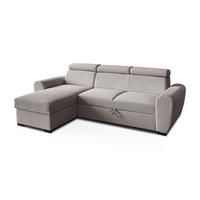 ECKSOFA FALCO mit Schlaffunktion Elli 26 - Grau, Textil (253/174cm) - Lookway