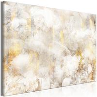 KUNSTDRUCK Weiß 90/60 cm - Goldfarben/Weiß, Textil (90/60cm) - KUNSTLOFT