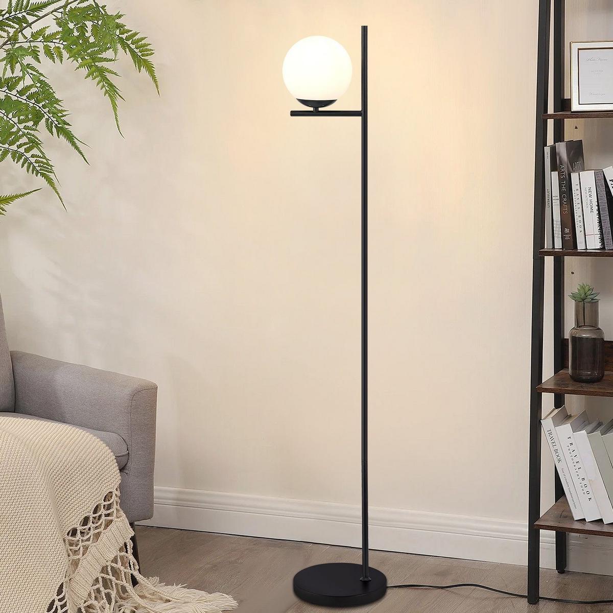 STEHLEUCHTE Dortmund 25/20/150 cm - Schwarz, Metall (32/25/166cm) - Nettlife