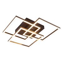 LED-DECKENLEUCHTE Schildfluch 40.0/9.0/40.0 cm - Schwarz, Metall (40/40/9cm) - ZMH