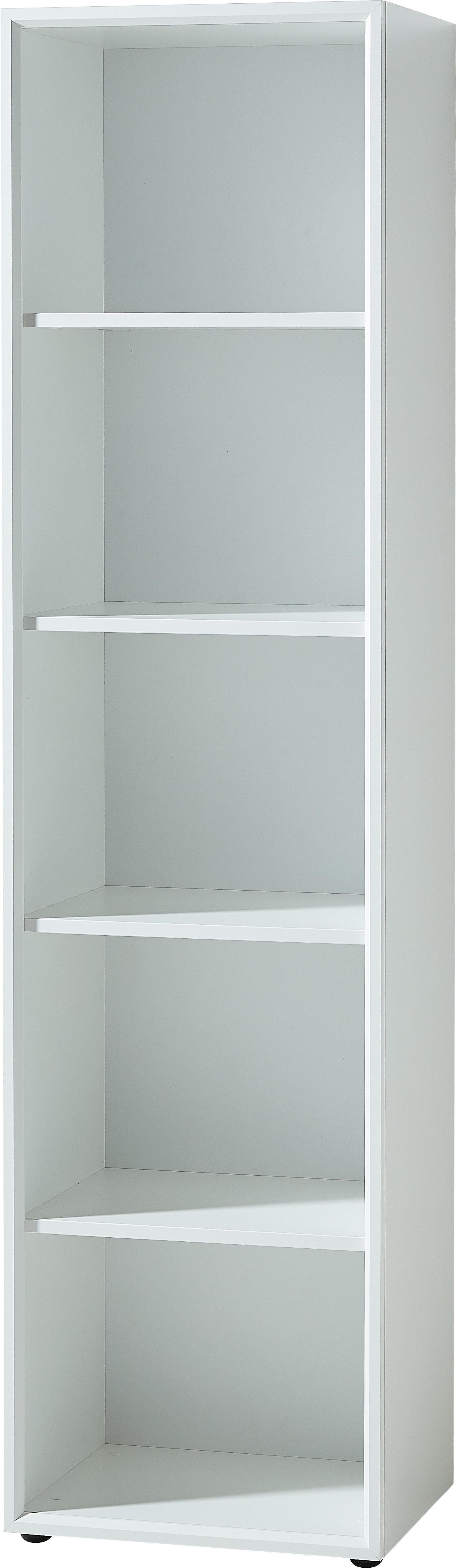 AKTENREGAL hoch schmal MUENCHEN 50x37x196 cm | 5 Ordnerhöhen | Weiß - Weiß, Holzwerkstoff (50/196/37cm) - KADIMA DESIGN