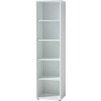 AKTENREGAL hoch schmal MUENCHEN 50x37x196 cm | 5 Ordnerhöhen | Weiß - Weiß, Holzwerkstoff (50/196/37cm) - KADIMA DESIGN