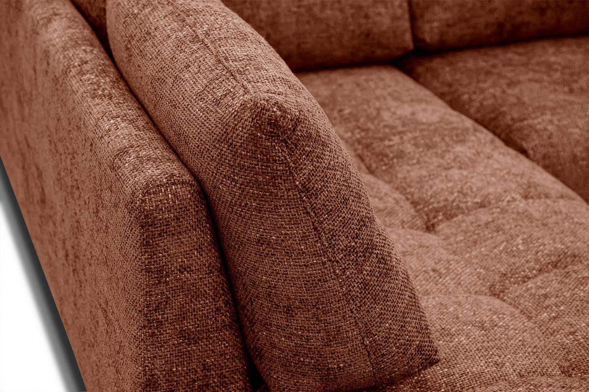 ECKSOFA SALVINI 5-Sitzer, dunkelorange - Dunkelorange/Schwarz, Holzwerkstoff/Textil (158/292cm) - Wozimo