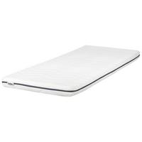 MEMORY-SCHAUMMATRATZE H2/3 Mittel 90/200 cm Petite - Weiß, Textil (90/200cm) - Beliani