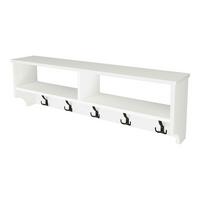 WANDGARDEROBE Åstorp - Weiß, Holzwerkstoff (120/37/22cm) - [en.casa]