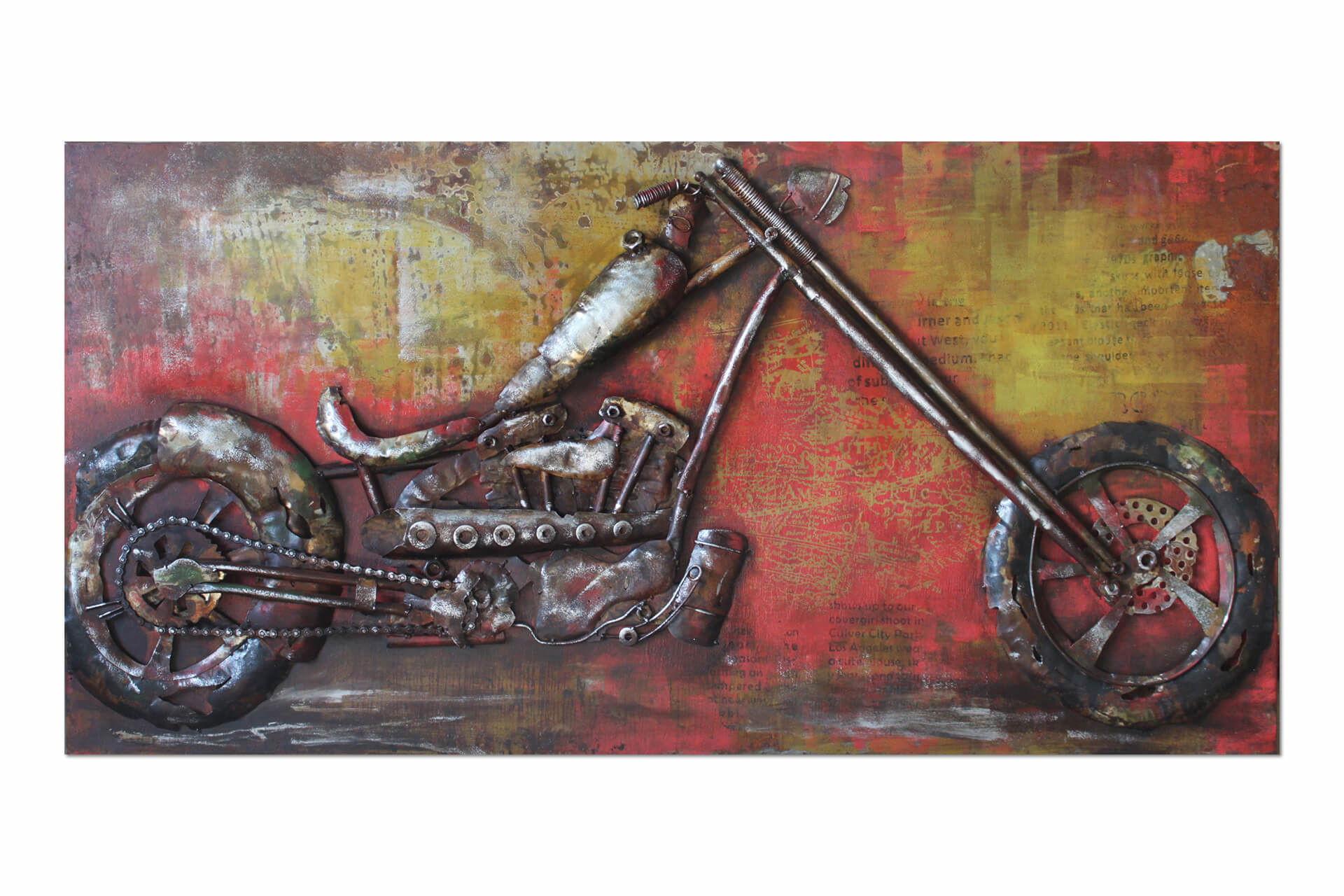 METALLBILD Rot 120/60 cm - Rot, Metall (7.5/60cm) - KUNSTLOFT