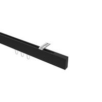GARDINENSTANGE INNENLAUF Smartline Lox 120 cm, 1-läufig, 14x35 mm Schwarz - Schwarz, Metall (120cm) - INTERDECO