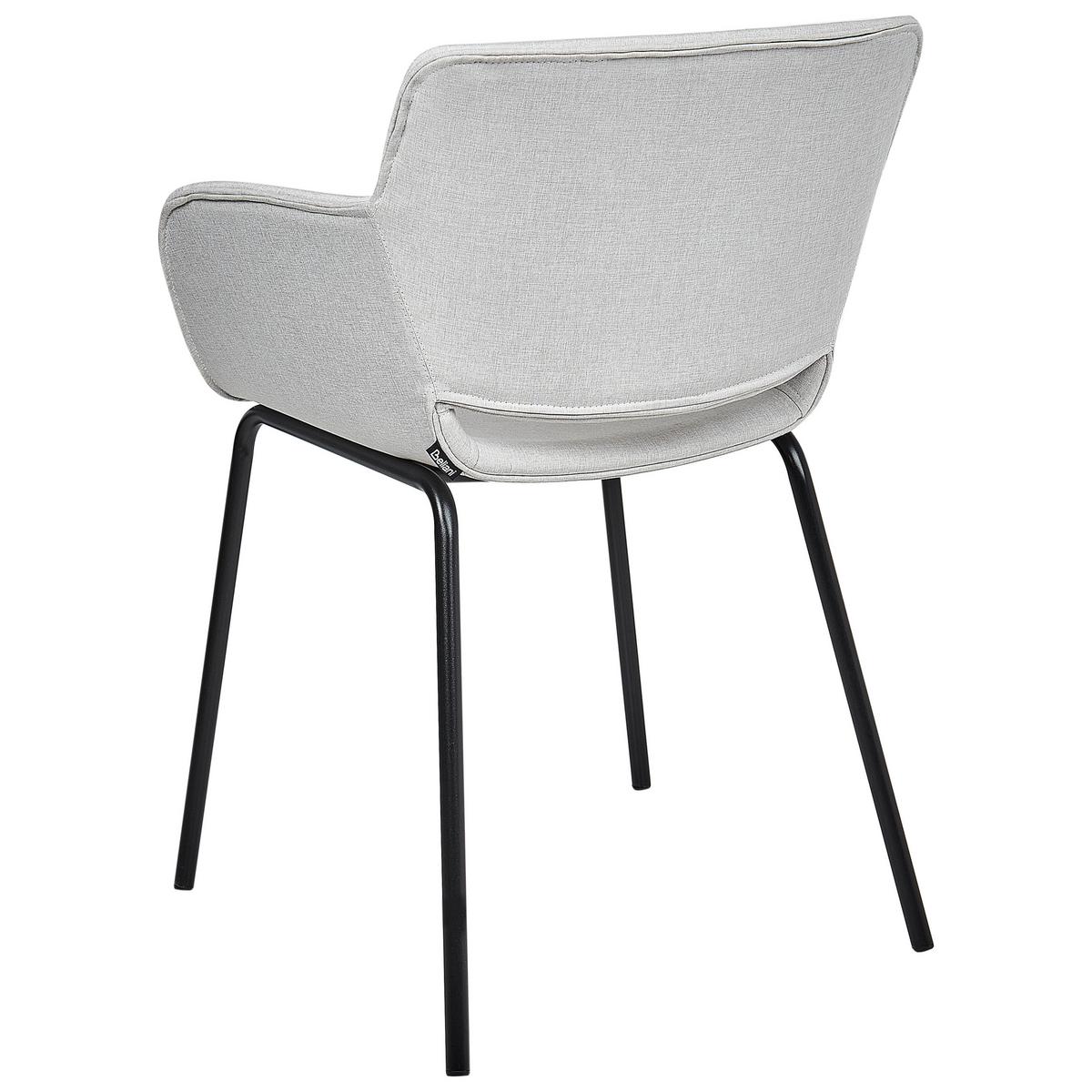 ESSZIMMERSTUHL 2er-Set Stoff Hellgrau Axtel - Hellgrau, Textil (60/81/52cm) - Beliani