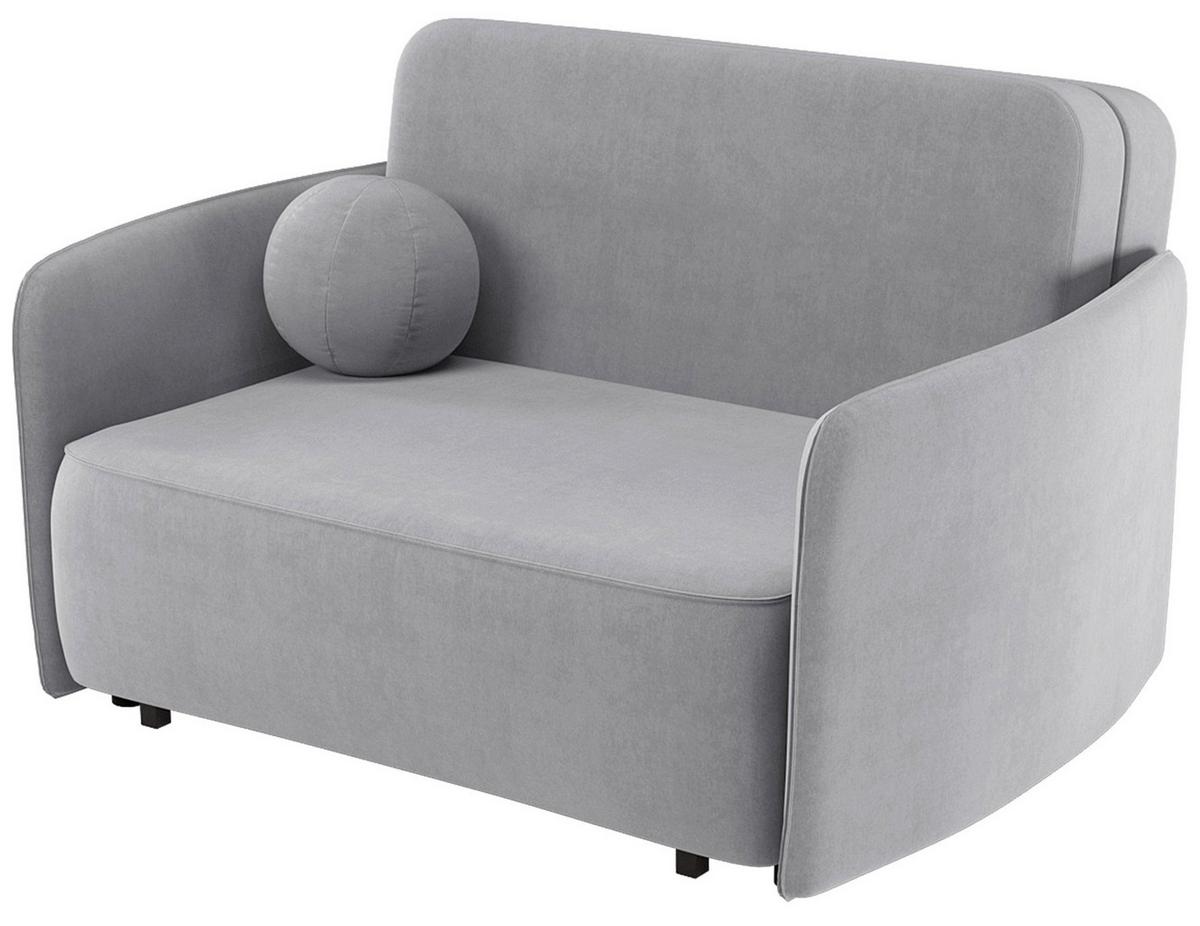 SCHLAFSOFA Paxi 145 cm - Hellgrau/Schwarz, Textil/Metall (145/84/106cm) - Selsey