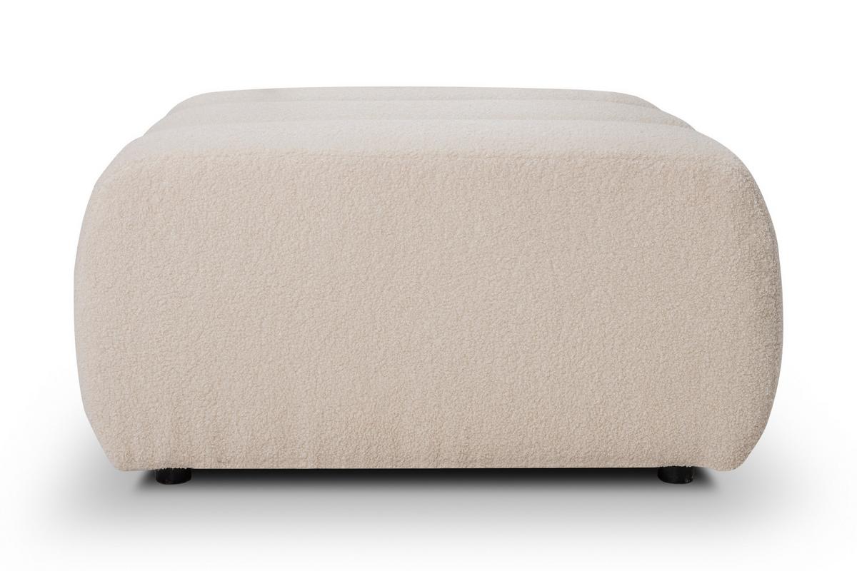 POLSTERHOCKER GIOIA Modern Sitzhocker, Fußhocker Creme - Creme, Holzwerkstoff/Kunststoff (75/41/82cm) - MASSENO