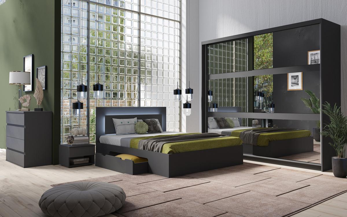 KOMMODE Graphit 91/84/42 - Graphitfarben, Holzwerkstoff (91/84/42cm) - RAUMHIRSCH FURNITURE