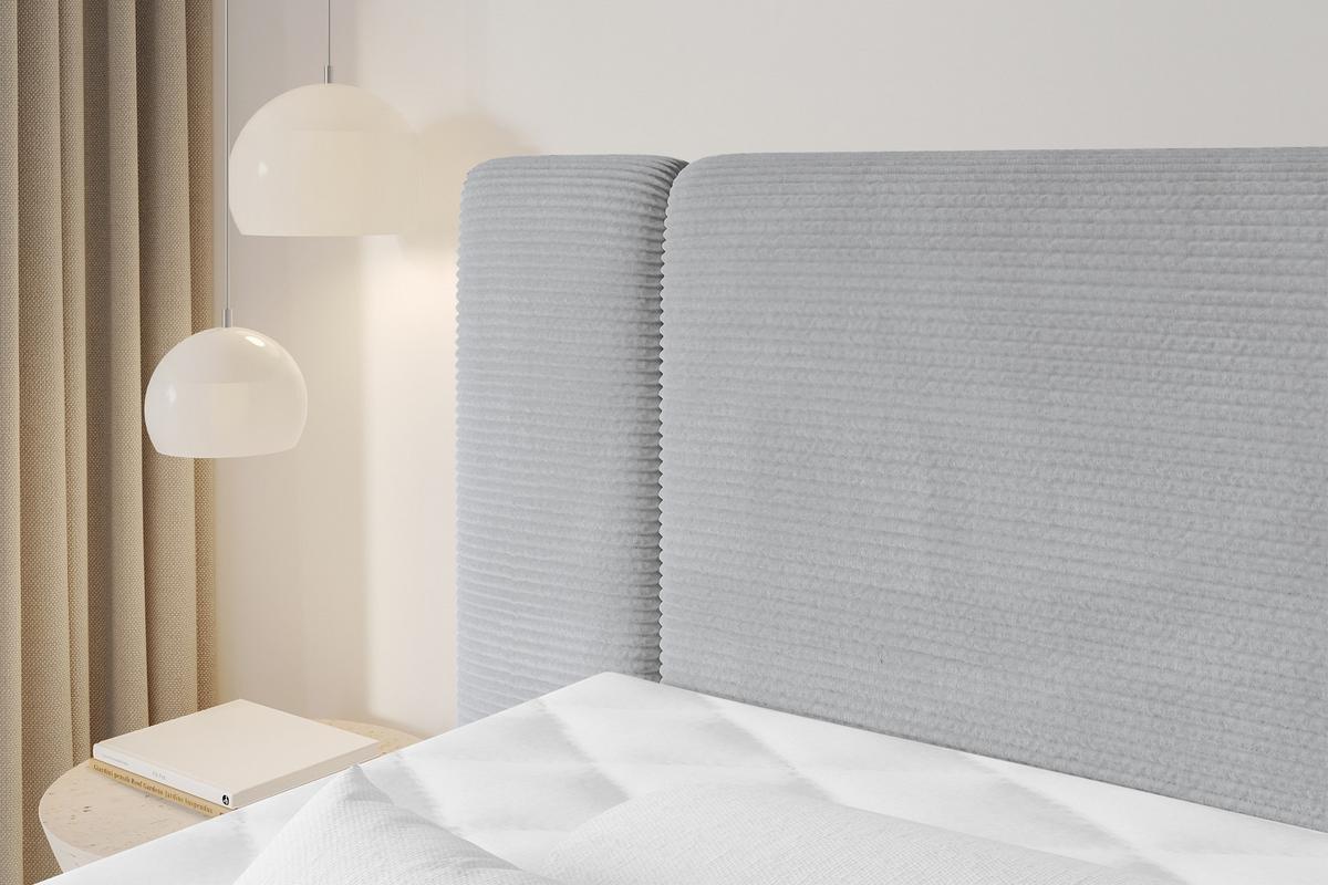 BOXSPRINGBETT mit Matratze H3/H4 - EVON KING Zanozek - 180x200 cm Grau - Graubraun, Holzwerkstoff (180/200cm) - ALTDECOR