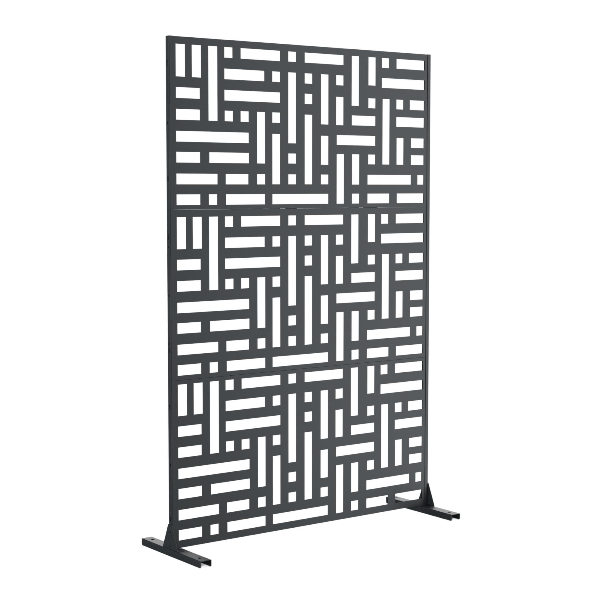 TRENNWAND Bernalda - Anthrazit, Metall (120/180cm) - casa.pro