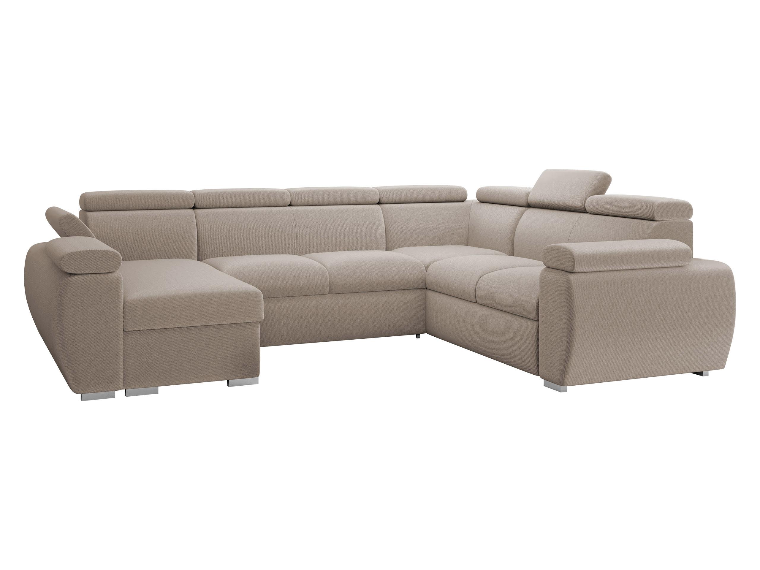 WOHNLANDSCHAFT Boston U, Seite: Links - LC+2P+R+2R - Chromfarben/Naturfarben, Holz/Textil (325/98/260cm) - MIRJAN24