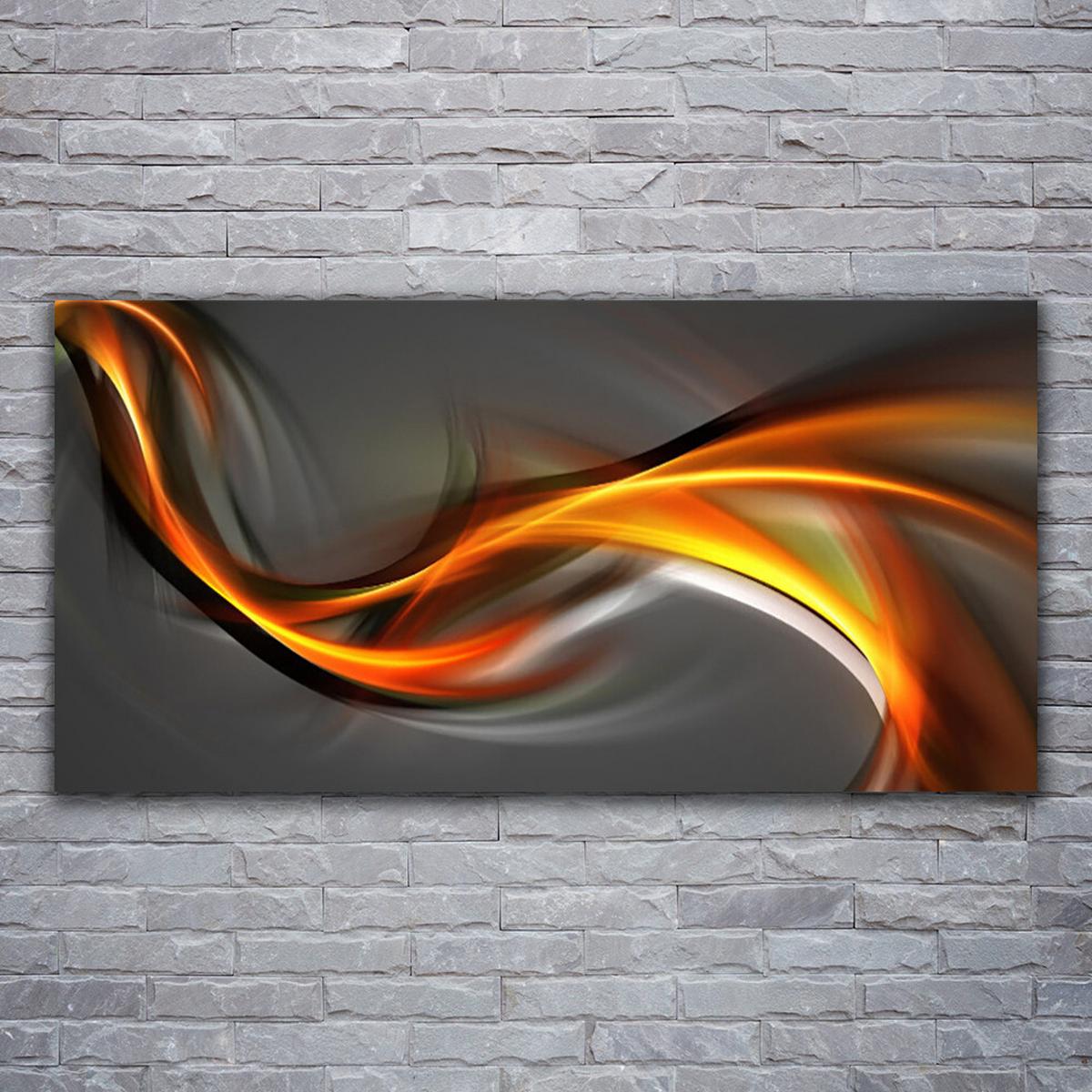 LEINWANDBILD 120x60 cm Dunkle Abstraktion - Orange/Grau, Textil (120/4cm) - TULUP