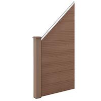GARTENZAUN Schrägel - Braun, Kunststoff (973/183cm) - NEU.HOLZ