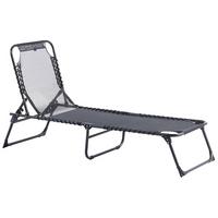 SONNENLIEGE Schwarz Ambato - Schwarz, Metall (58/30/188cm)