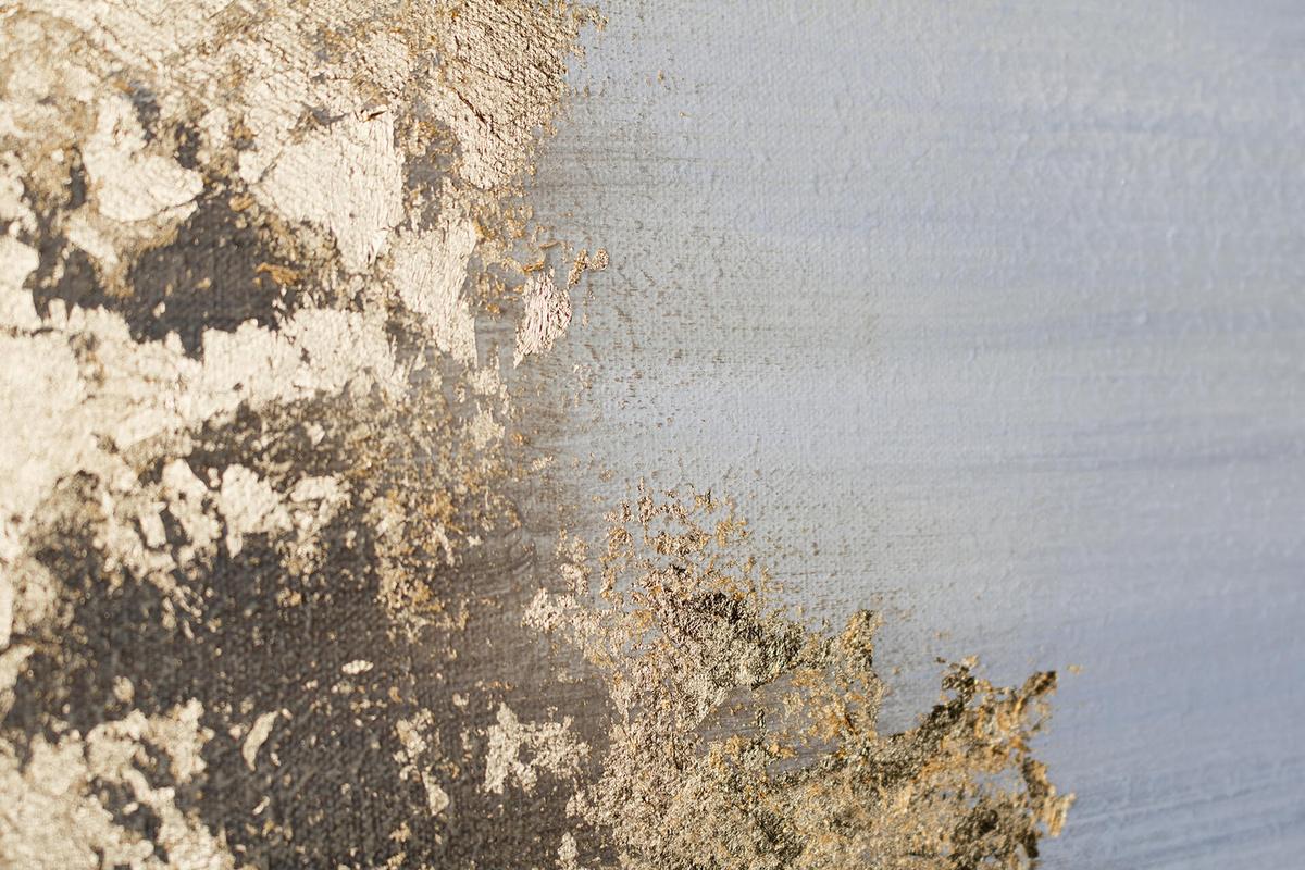 ACRYLBILD HANDGEMALT 80/80 cm - Blau, Holz/Textil (80/80cm) - KUNSTLOFT