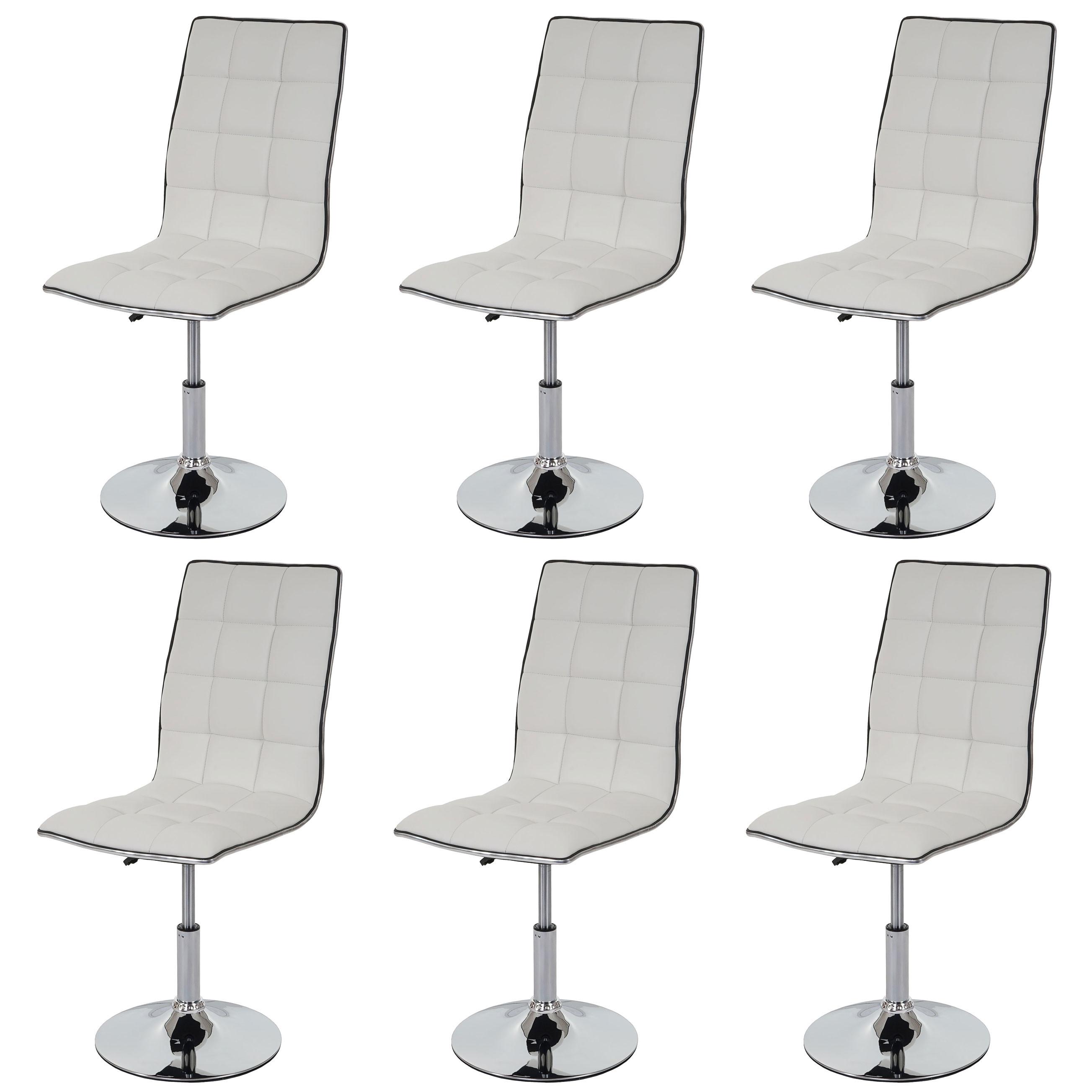 ESSZIMMERSTUHL Weiß 6er-Set - Weiß, Textil (43/103/54cm) - MCW