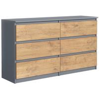 KOMMODE Anthrazit, Lancelot 139/79/39 - Anthrazit/Eiche San Remo, Holzwerkstoff (139/79/39cm) - RAUMHIRSCH FURNITURE