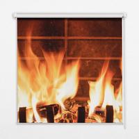 INNENROLLO - Fensterrollo - Rollo - 130x140 cm - Kamin - Weiß, Kunststoff (130/140/0.5cm) - TULUP