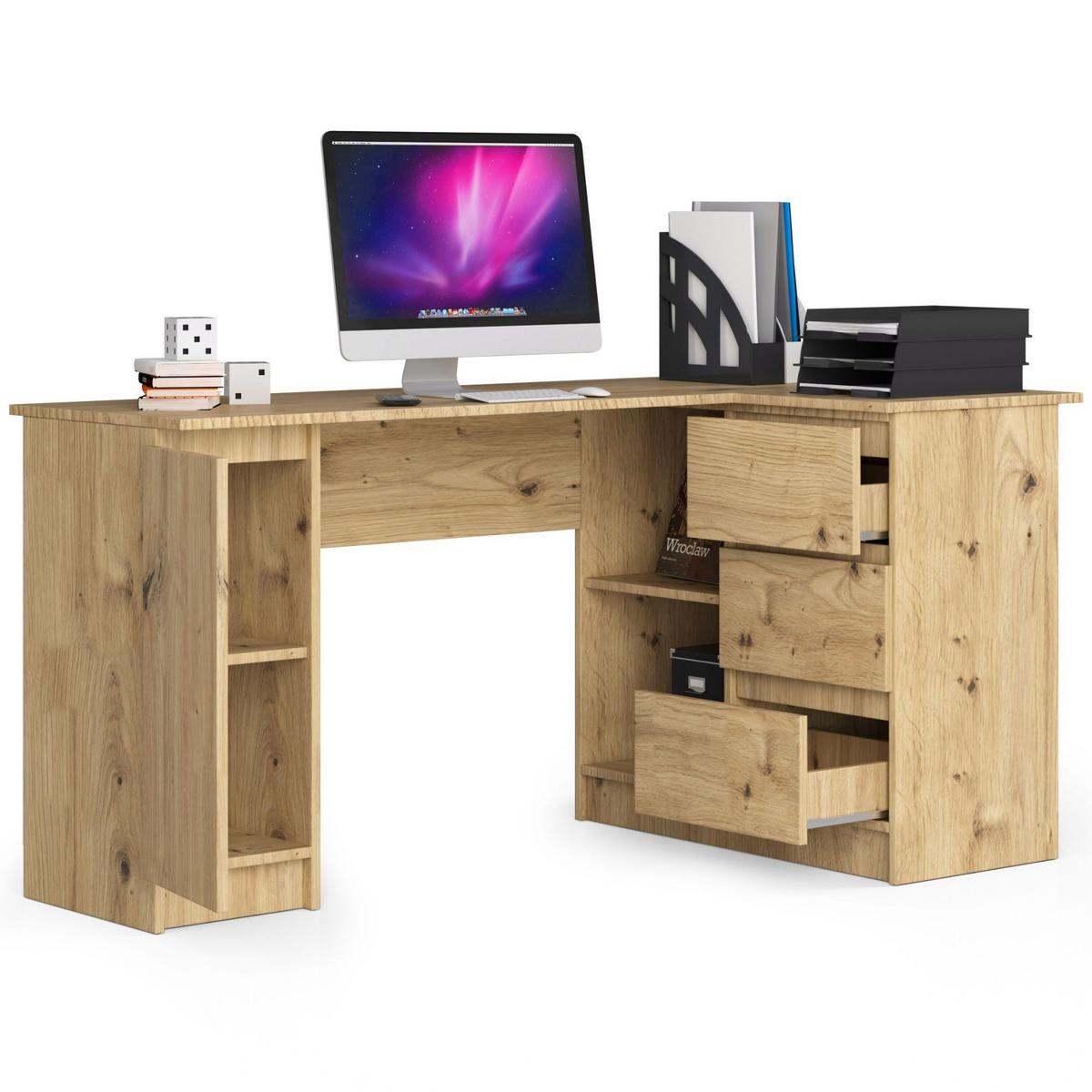 SCHREIBTISCH Eiche Artisan 77/155/85 - Eiche Artisan, Holzwerkstoff (124/85/77cm) - RAUMHIRSCH FURNITURE
