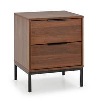 NACHTTISCH Auri 2 schubladen Walnussfarbe - Walnussfarben, Holzwerkstoff (50/55/40cm) - VS Venta-stock