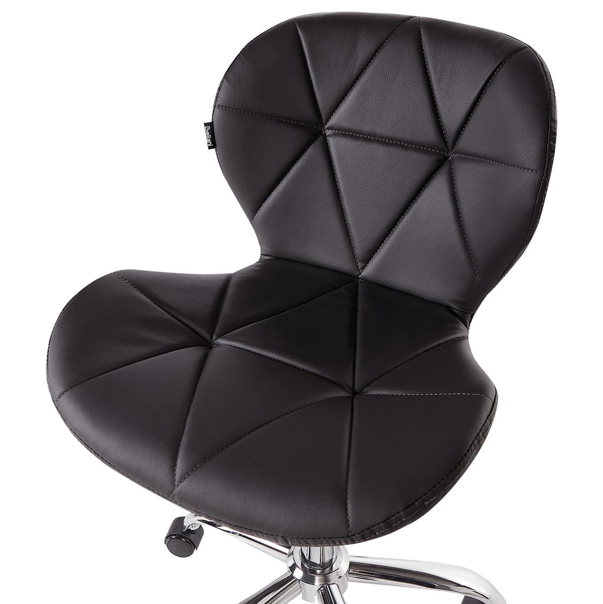 SCHREIBTISCHSTUHL Schwarz Valetta - Schwarz, Kunststoff (48/76/48cm) - Beliani