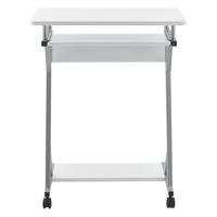 SCHREIBTISCH rollbar - Weiß, Holzwerkstoff/Metall (40/60/75cm) - [en.casa]