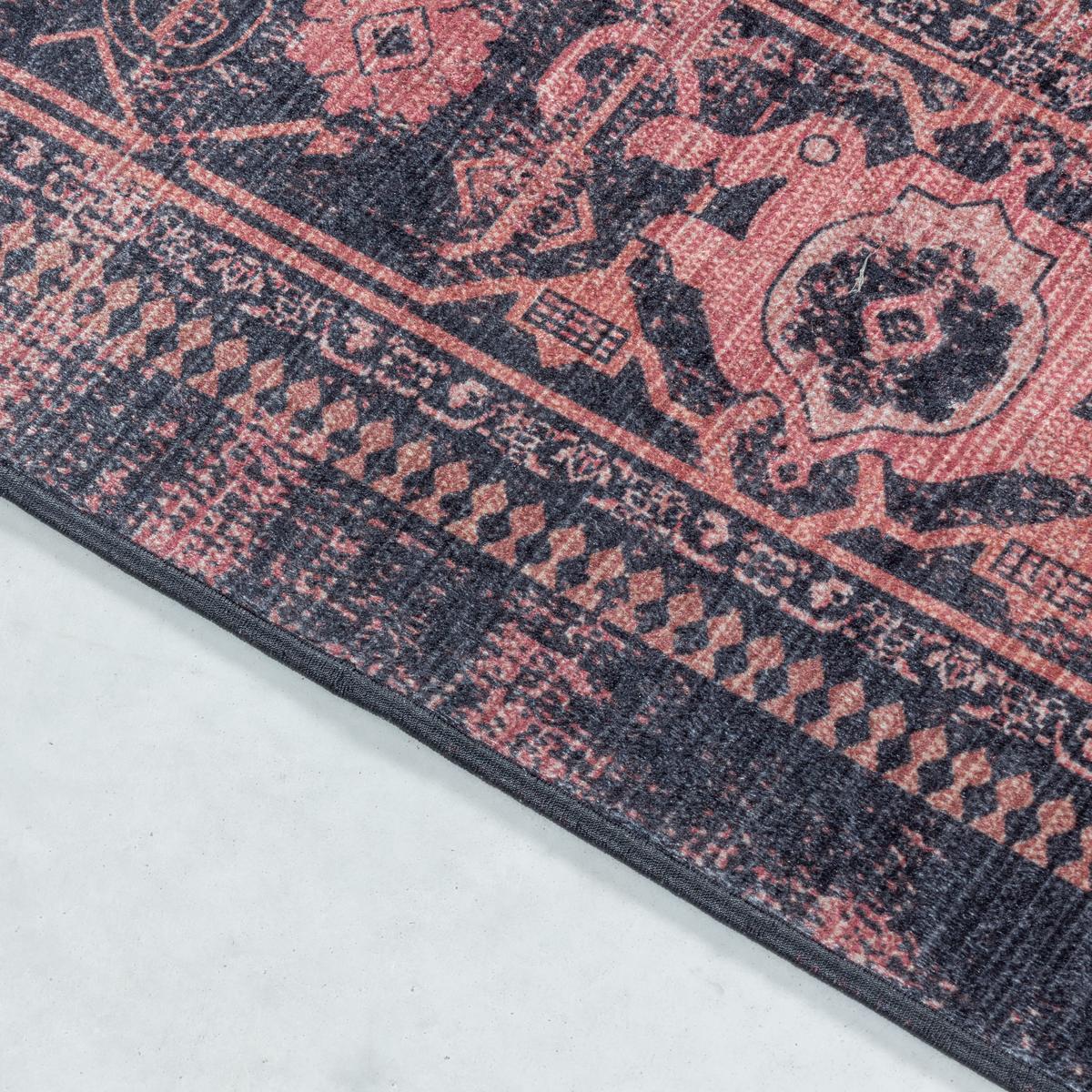 TEPPICH Flachgewebe Waschbar PIZOL in Rot, orientalisch, 160 x 230 cm - Rot, Textil (230/160cm) - KADIMA DESIGN