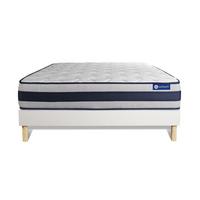 BETT Actilatex ergo Latex und Memory-Schaum 150 x 200 cm h3 - Kit Bettgestell Weiß - Beige/Weiß, Karton/Holz (150/200cm) - ACTISOM