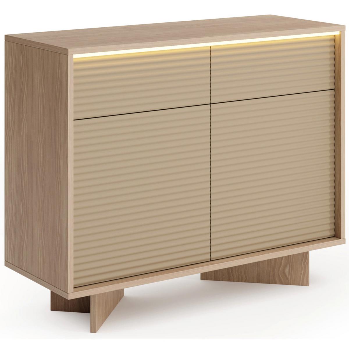 SIDEBOARD Semi 103 cm - Beige/Cappuccino, Holzwerkstoff (103.9/84.4/40cm) - Selsey