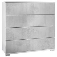 KOMMODE Pavos Beton Oxid Optik - Hellgrau, Holzwerkstoff (76/76/35cm) - Vladon