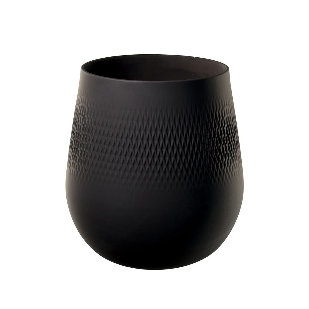 VASE Manufacture Collier Noir 23 cm - Schwarz, Keramik (22.5cm) - Villeroy & Boch