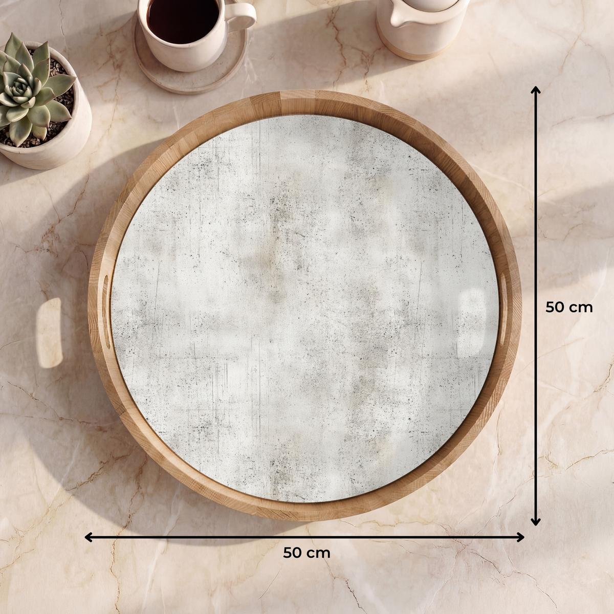 TABLETT Grau - Beton - Verwittert 50x50 cm - Hellgrau, Holz (50/5/5cm) - OnlyWow