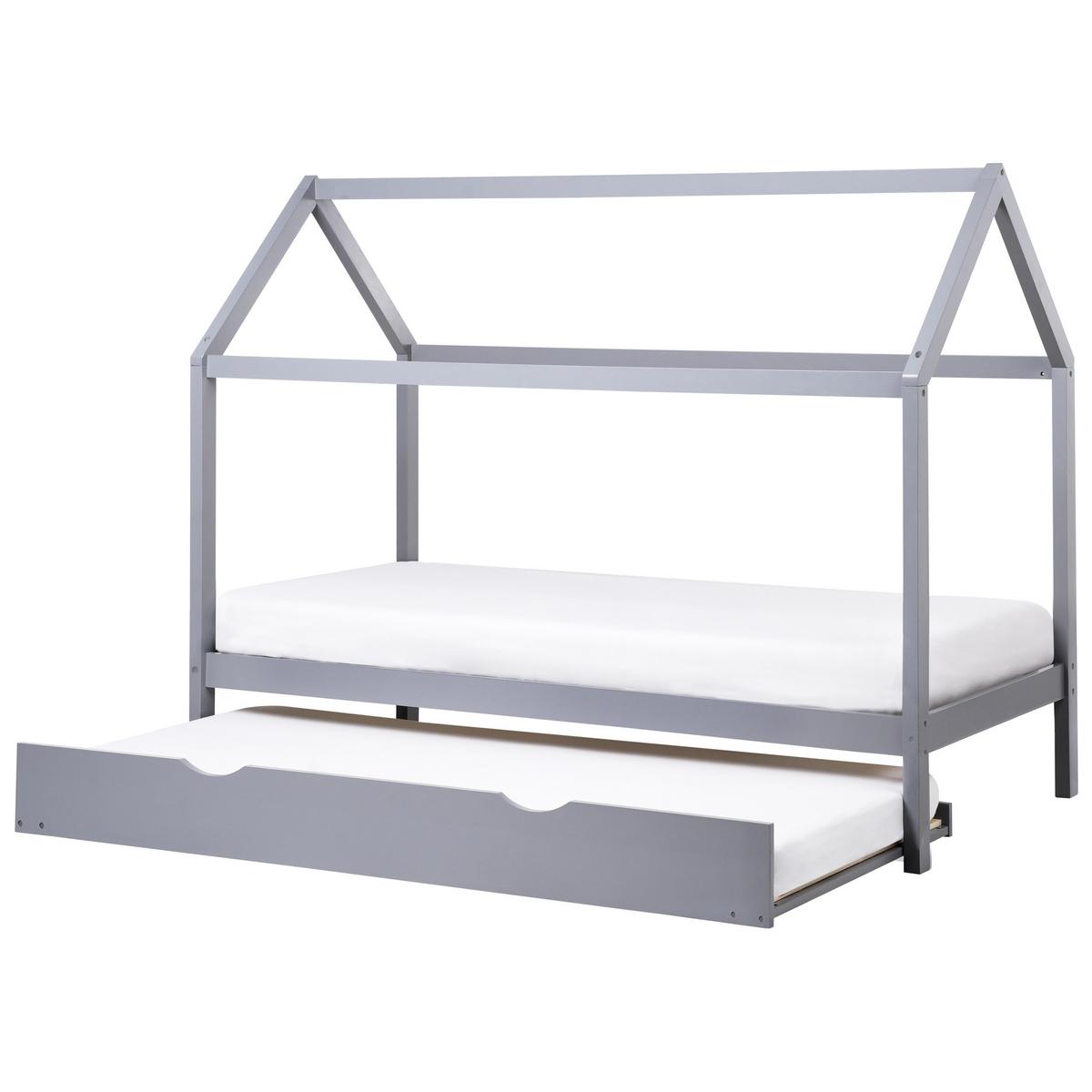 KINDERBETT 90x200 cm Grau Crillon - Grau, Holz (90/200cm) - Beliani