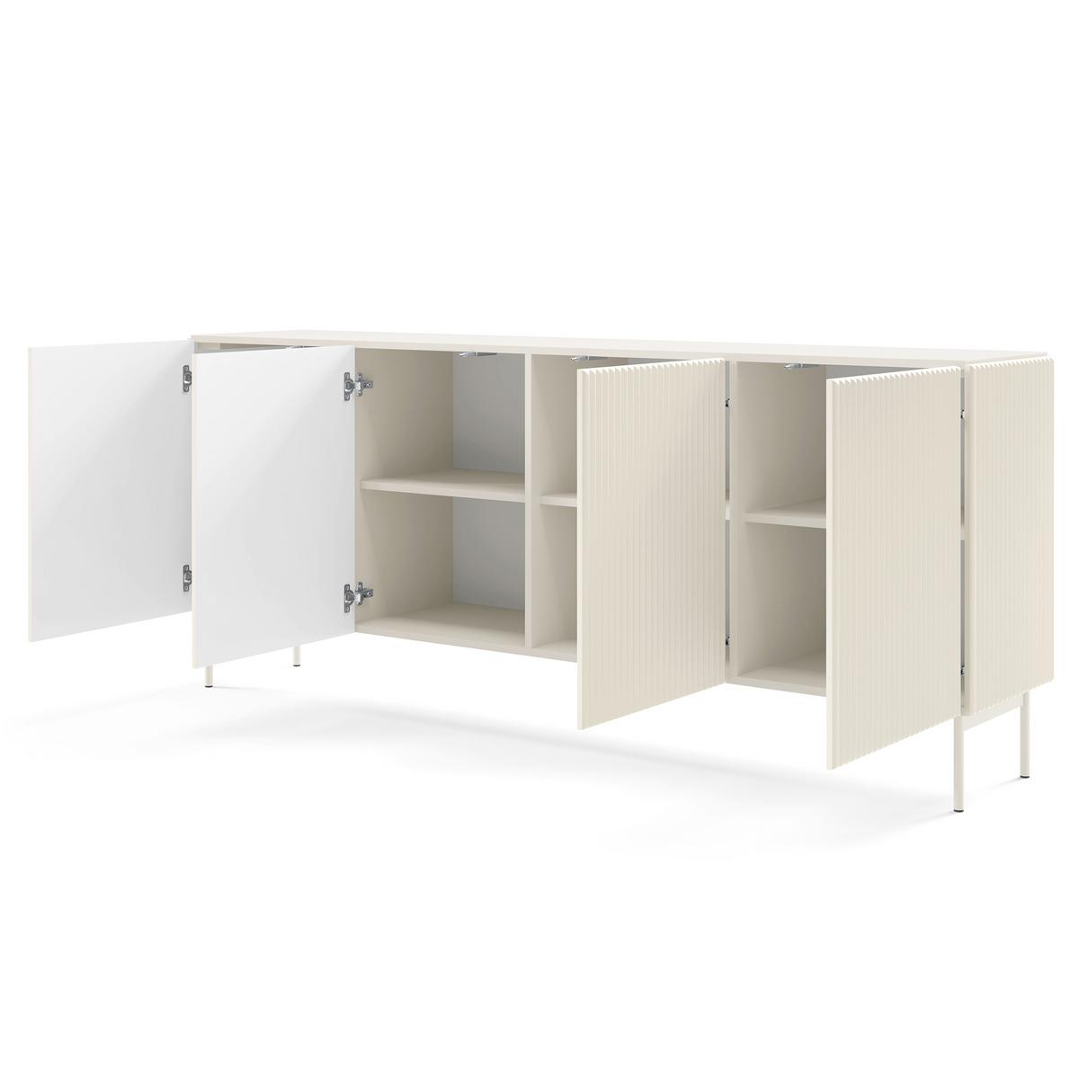 SIDEBOARD TRATTO 195,2/81,2/39,8cm 4 Türen Kaschmir - Kaschmir, Holzwerkstoff (195.2/81.2/39.8cm) - MASSENO