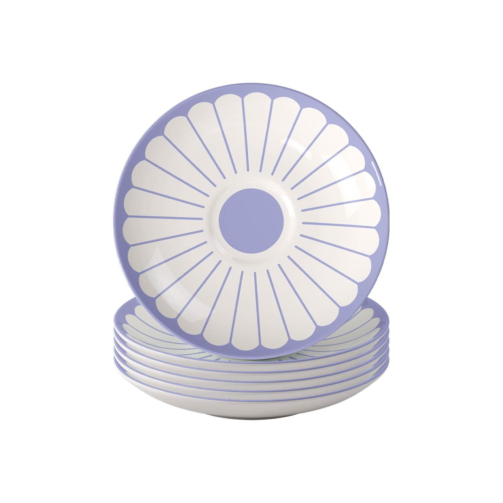 KAFFEEUNTERTASSEN Fleur Couleur Bleu ø 14,8 cm 6er Set - Blau, Keramik (14.8cm) - Villeroy & Boch