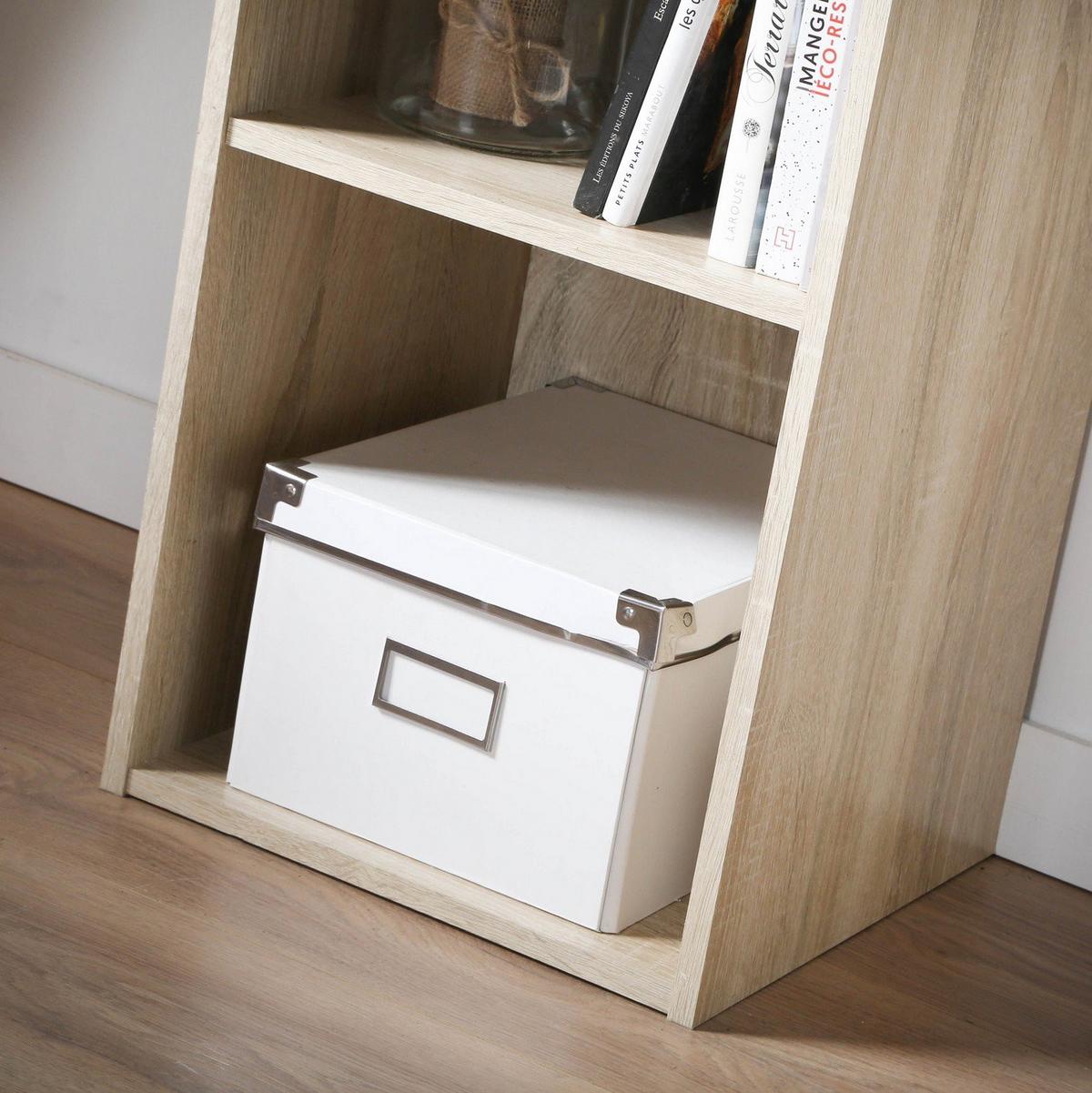 MÖBEL mit 4 Fächern 31,1/29,5/122,5 cm - Eichefarben, Holzwerkstoff (29.5/122.5/31.1cm) - Calicosy